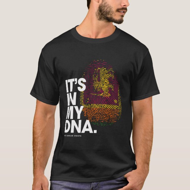 Camiseta Está En Mi Adn Sri Lanka Bandera Raíces De Sri Lan (Anverso)