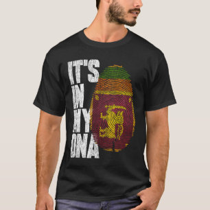 Camiseta Está en mi ADN Sri Lanka Orgullosa bandera de Sri 