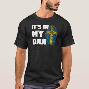 Camiseta Está en mi ADN Suecia Bandera huellas digitales Ho