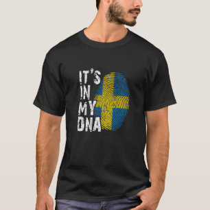 Camiseta Está en mi ADN Suecia Bandera sueca Escandinavia S