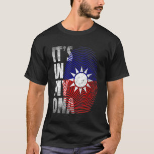 Camiseta Está en mi ADN Taiwán Orgullo taiwanés Bandera de