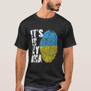 Camiseta Está en mi ADN Tee de bandera ucraniana de Ucrania