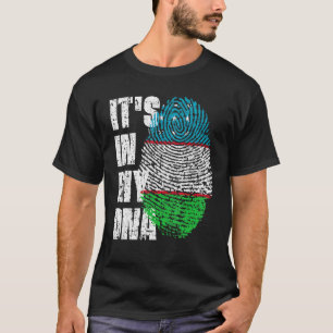 Camiseta Está En Mi Adn Uzbekistán Bandera Uzbeka