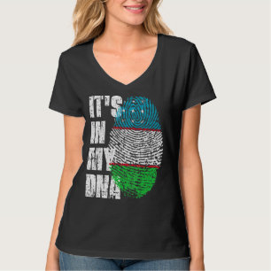 Camiseta Está En Mi Adn Uzbekistán Bandera Uzbeka