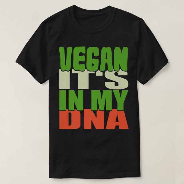 Camiseta Está En Mi ADN Vegan Animal Lover Vegetariano (Diseño del anverso)