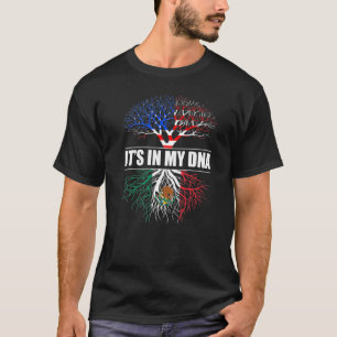 Camiseta Está en mi árbol de ADN Bandera méxico-estadounide