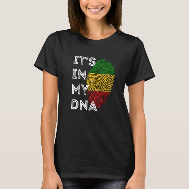 Camiseta Está en mi baile rasta reggae raíz el orgullo jama (Anverso)