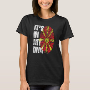 Camiseta Está en mi bandera danesa del norte de Macedonia m