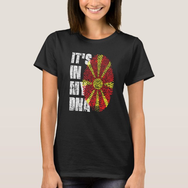 Camiseta Está en mi bandera danesa del norte de Macedonia m (Anverso)