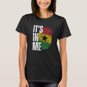Camiseta Está en mí Bandera de Ghana Huella digital ghanesa
