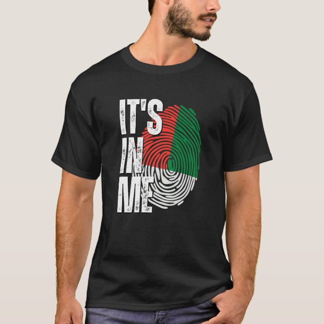 Camiseta Está en mí, bandera de Madagascar, huellas digital (Anverso)