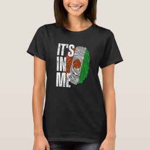 Camiseta Está en mí bandera de Níger huella digital Heritag