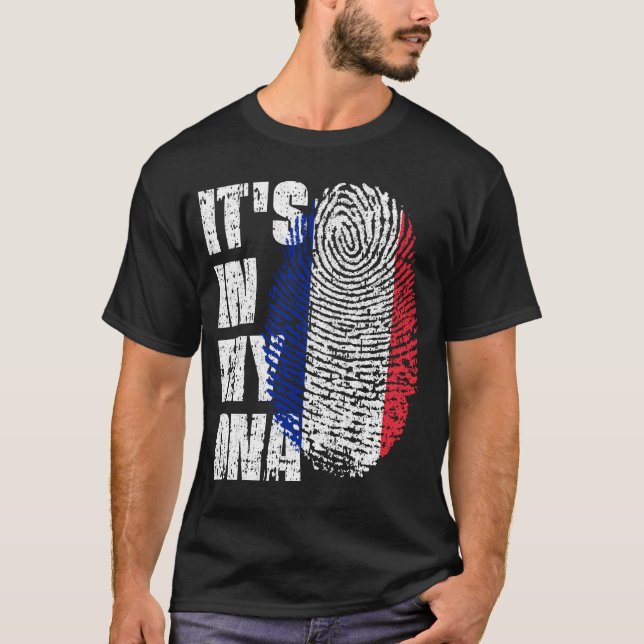 Camiseta ESTÁ EN MI DINERO DE NIÑOS Chicas Bandera FRANCESA (Anverso)
