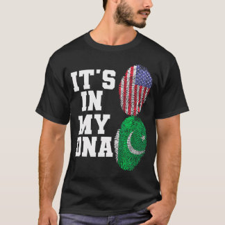 Camiseta Está en mi Dna Bandera de Pakistán Usa Bandera de 