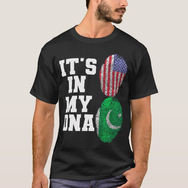 Camiseta Está en mi Dna Bandera de Pakistán Usa Bandera de  (Anverso)