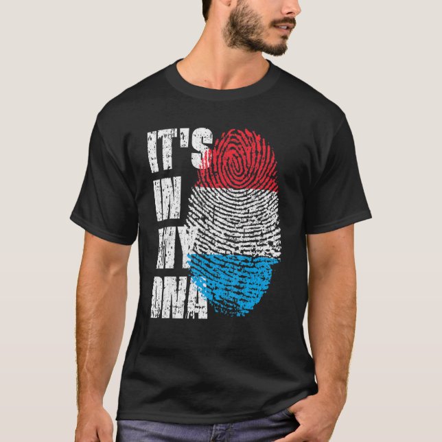 Camiseta Está En Mi Dna Bandera Luxemburgo Luxemburgo Luxem (Anverso)