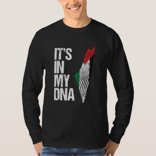 Camiseta Está En Mi Dna Bandera Palestina Y Mapa