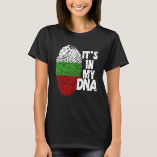 Camiseta Está en mi dna búlgaro de huellas dactilares Costu