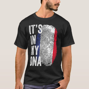 Camiseta Está en mi equipo de fútbol de la bandera francesa