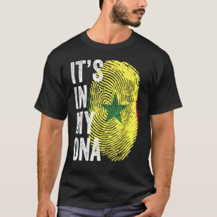 Camiseta Está en mi equipo de fútbol senegalés con bandera