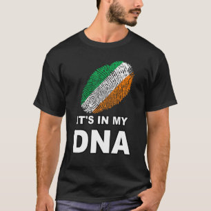 Camiseta Está En Mi Huella Dactilar De Adn Irlanda Bandera 
