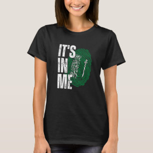 Camiseta Está en mí Huella dactilar de la bandera de Arabia