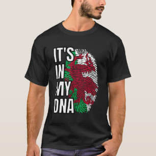 Camiseta Está En Mi Huella Deportiva De La Bandera Gales De