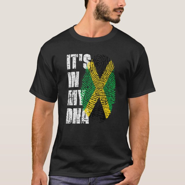 Camiseta Está en mi jamaiquina bandera jamaiquina de Adn Ja (Anverso)
