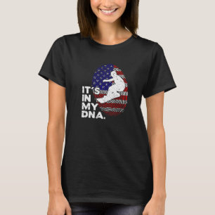 Camiseta Está En Mi Lema De Adn Para Los Snowboarders Estad