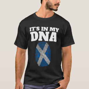 Camiseta Está en mi marca de ADN de la huella digital escoc