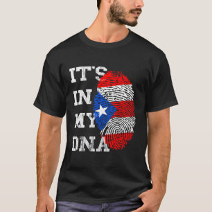 Camiseta Está En Mi Raíces De La Bandera De Adn Puerto Rico
