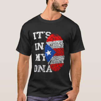 Camiseta Está En Mi Raíces De La Bandera De Adn Puerto Rico