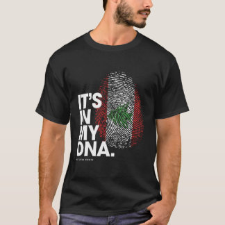 Camiseta Está En Mi Raíces Libanesas De La Bandera De Dna L