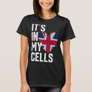 Camiseta ESTÁ EN MIS CÉLULAS Bandera Británica Reino Unido 