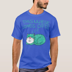 Camiseta Esta enfermera ama a los gatos del gato