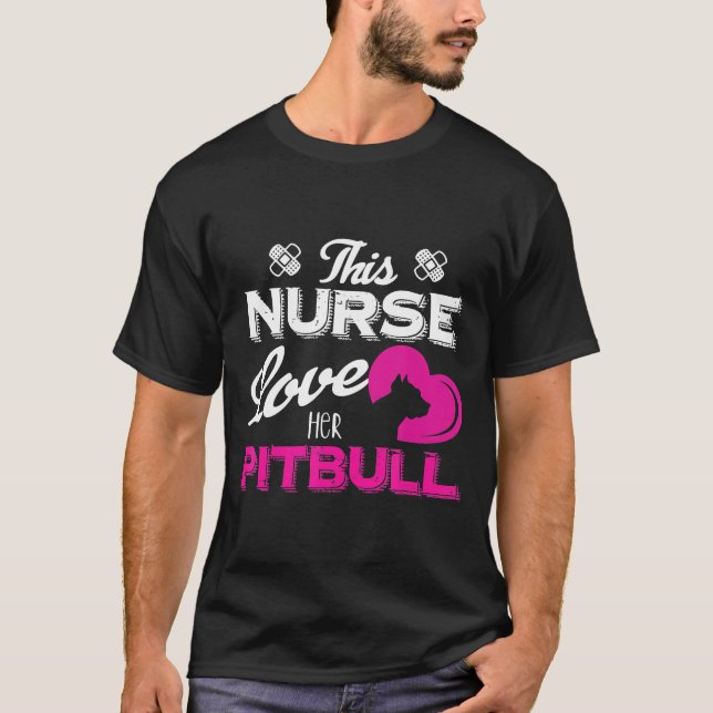 Camiseta Esta enfermera ama su Pitbull (Anverso)