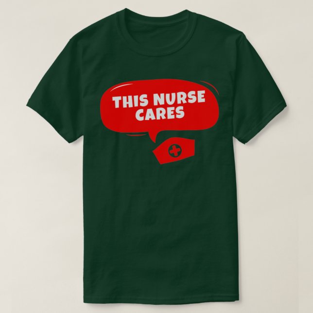 Camiseta Esta enfermera se preocupa 1 (Diseño del anverso)