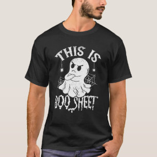 Camiseta Esta Es Hoja Boo Decoración Araña Fantasma Espeluz