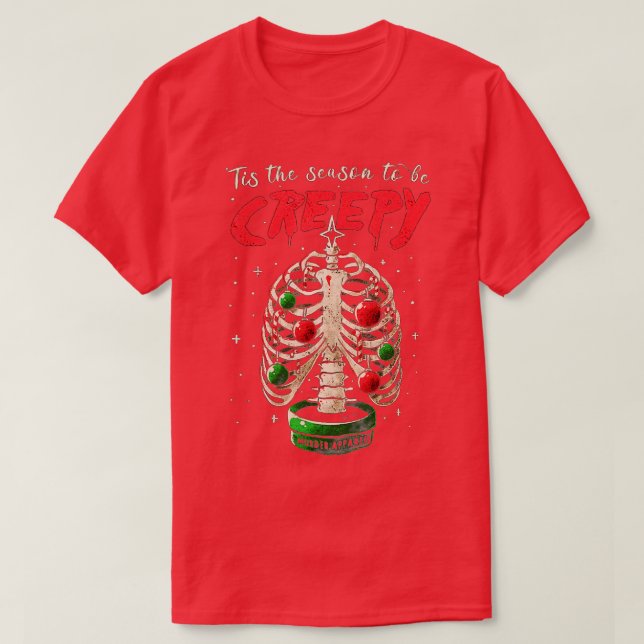 Camiseta Esta es la espeluznante estofa de árbol navideño e (Diseño del anverso)