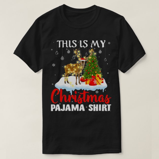 Camiseta Esta Es La Familia De Los Pajama Deer De Mis Navid (Diseño del anverso)