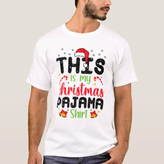 Camiseta Esta es la familia Pajama de mis Navidades coincid