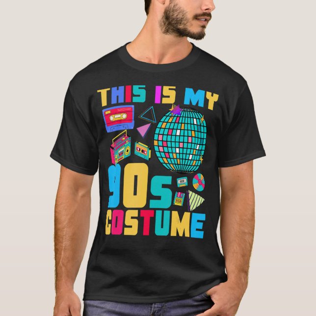 Camiseta Esta es la fiesta temática disco de Costume Retro  (Anverso)