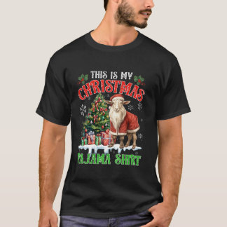 Camiseta Esta es la granja Pajama Shirt Santa Goat de mis N