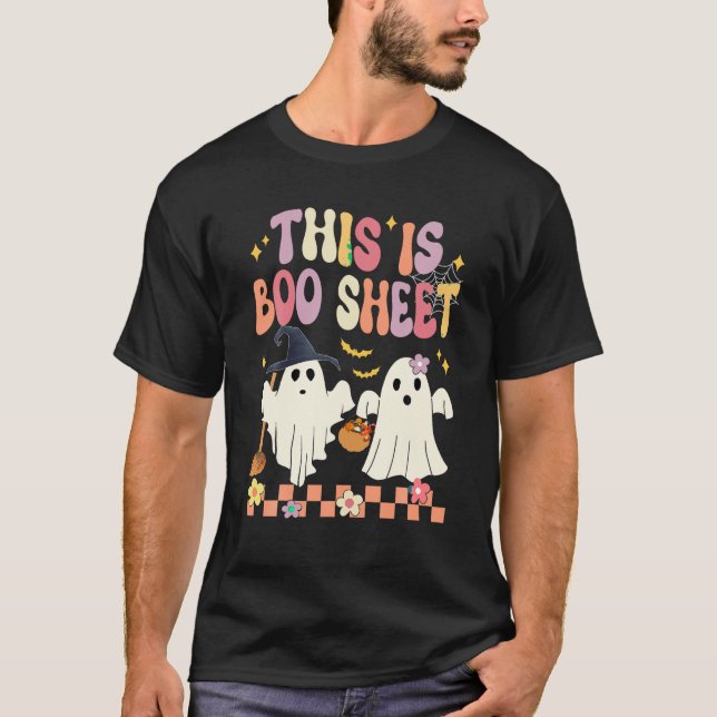 Camiseta Esta es la hoja de boo de moda Fantasma Halloween  (Anverso)