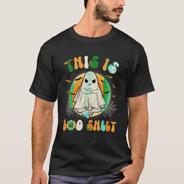 Camiseta Esta Es La Hoja De Boo Ghost Retro Halloween Costu (Anverso)