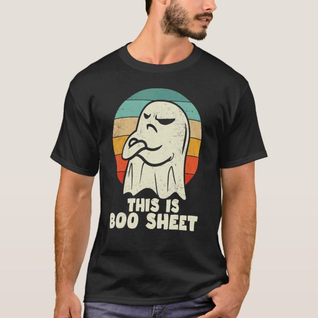 Camiseta Esta es la hoja de boo Ghost Retro Halloween disfr (Anverso)