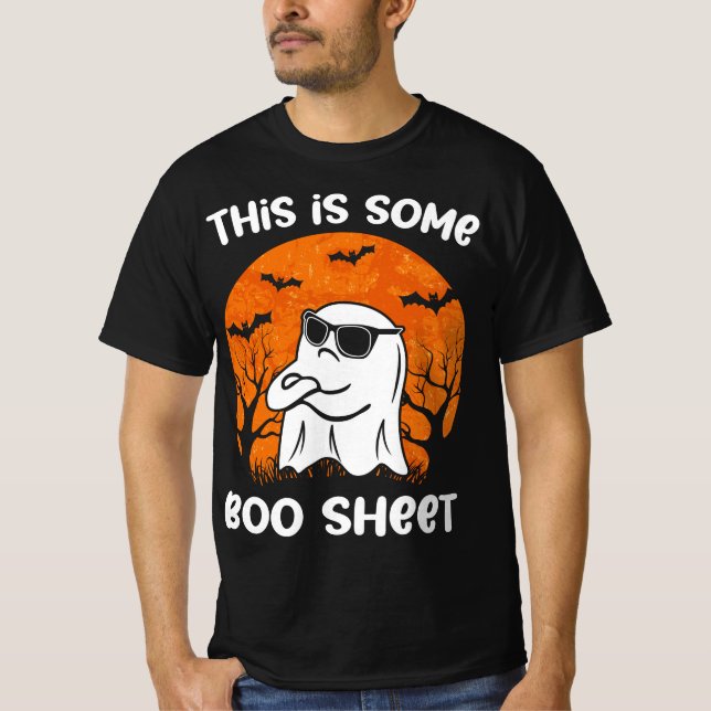 Camiseta Esta es la hoja de boo Ghost Retro Halloween disfr (Anverso)