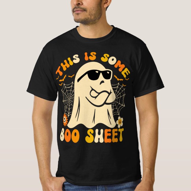 Camiseta Esta es la hoja de boo Ghost Retro Halloween disfr (Anverso)