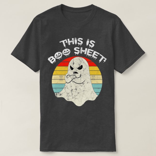 Camiseta Esta es la hoja de boo Ghost Retro Halloween disfr (Diseño del anverso)