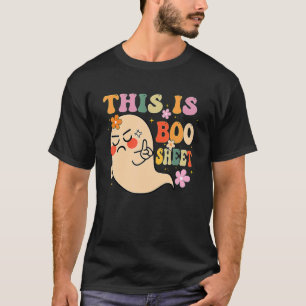 Camiseta Esta es la hoja de boom Ghost Groovy Floral Hallow